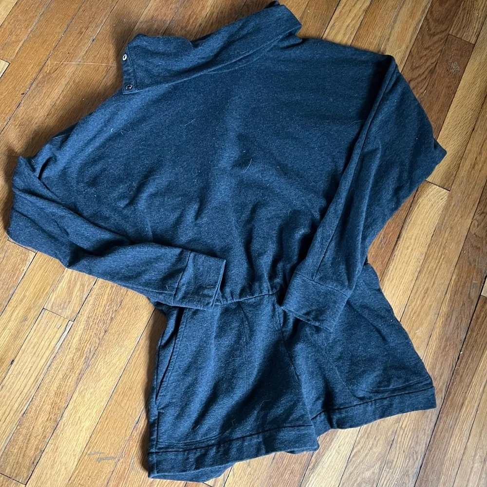 Gray Long Sleeve Romper - Picture 2 of 14